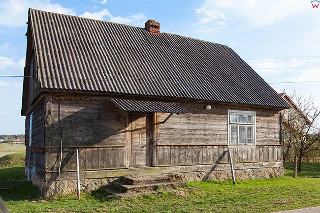 Kleszcze, drewniana architektura wsi. EU, Pl, Podlaskie.